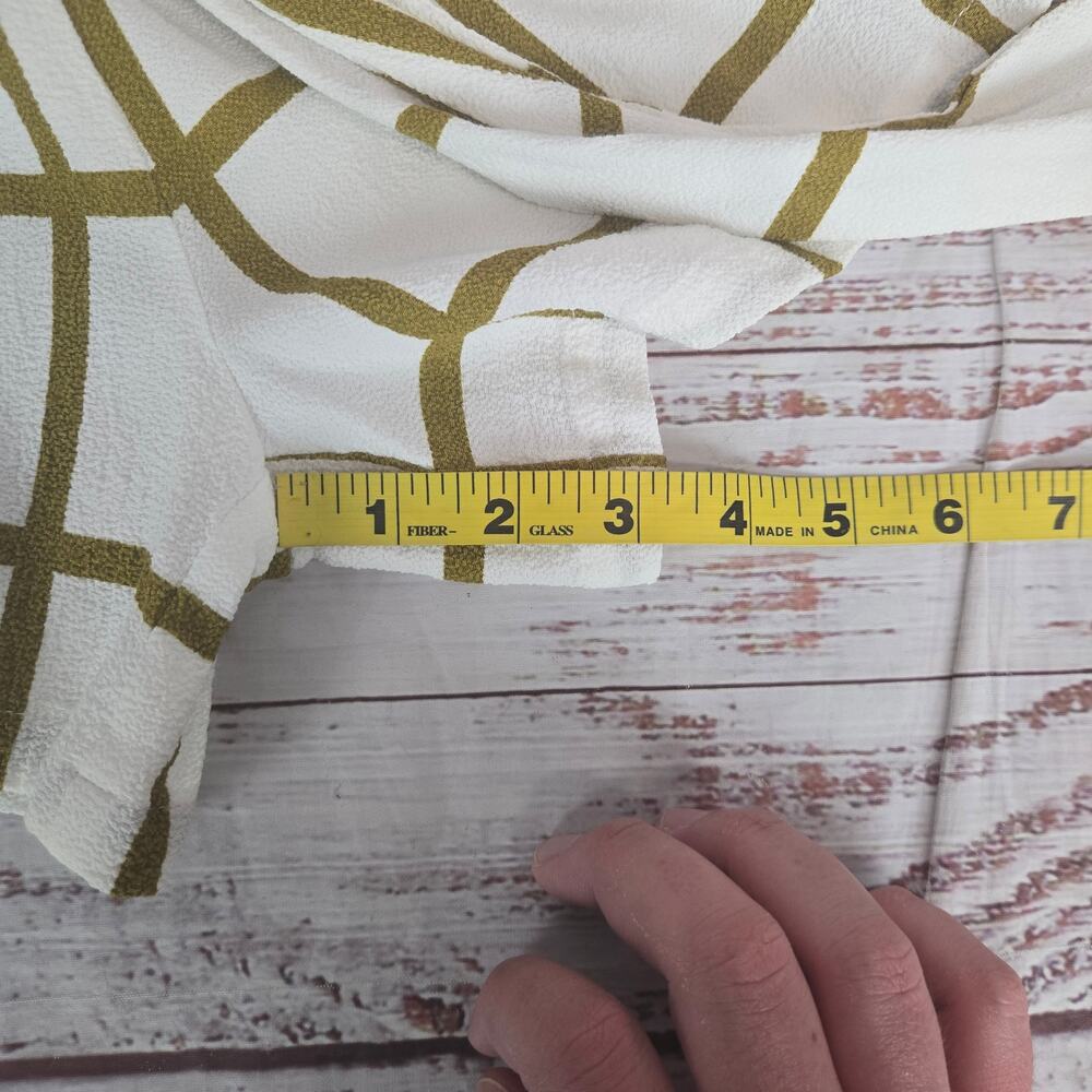 Anthropologie Sancia Helena Tie Wrap Shorts Sz S White Check Whimsical Boho Chic - Picture 10 of 11